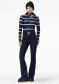 podgląd Goldbergh Maxime Ski Pully Breton Stripe Blue/Cream
