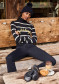 podgląd Goldbergh Mimi Long Sleeve Knit Sweater Breton Stripe Blue/Cream