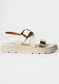 podgląd Nis MIRANDA/1 Sandalo Pelle/Fibbia Off-White/Oro