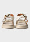 podgląd Nis MIRANDA/1 Sandalo Pelle/Fibbia Off-White/Oro