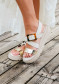 podgląd Nis MIRANDA/1 Sandalo Pelle/Fibbia Off-White/Oro