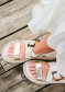 podgląd Nis MIRANDA/1 Sandalo Pelle/Fibbia Off-White/Oro