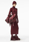 podgląd Damska sukienka Goldbergh Mireille Long Sleeve Knit Dress Vino Rosso