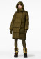 podgląd Damska puchowa kurtka Goldbergh Chaleur Jacket – Dark Olive     