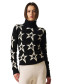 podgląd Sweter damski - Perfect Moment Star Dust Sweater Black/Snow White