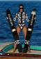podgląd Damska koszulka Goldbergh Rafaella Long Sleeve Zip Rashguard Black/White
