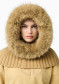 podgląd Damski szalik z kapturem Goldbergh Naomi Hooded Scarf Faux Border Lark
