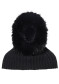 podgląd Damski szalik z kapturem Goldbergh Naomi Hooded Scarf Faux Border Black