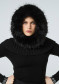 podgląd Damski szalik z kapturem Goldbergh Naomi Hooded Scarf Faux Border Black
