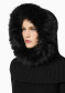 podgląd Damski szalik z kapturem Goldbergh Naomi Hooded Scarf Faux Border Black