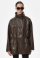 podgląd Damska parka ze skóry ekologicznej APPARIS Edie Sans Leather Parka Deep Brown