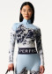 podgląd Perfect Moment 1/4 Zip Jacquard Baselayer Top 2241 Landscape/Blue