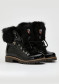 podgląd Damskie buty futrzane Nis 1515404/A Scarponcino Pelle Vittelo Black