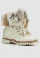 podgląd Damskie buty futrzane Nis 1515404/A Scarponcino Pelle Vittelo Beige
