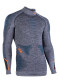 podgląd UYN Man Ambityon Uw Shirt Lg_Sl. Melange Turtleneck Black Melange/Atlantic/Orange Shiny