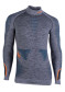 podgląd UYN Man Ambityon Uw Shirt Lg_Sl. Melange Turtleneck Black Melange/Atlantic/Orange Shiny
