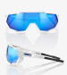 podgląd 100% Speedtrap Matte White-Hiper Blue