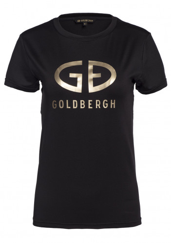 Damski T-shirt Goldbergh Damkina Czarny/Złoty