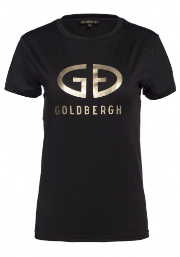 detail Damski T-shirt Goldbergh Damkina Czarny/Złoty