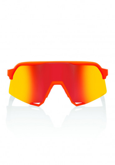 detail 100% S3 - Soft Tact Neon Orange - HiPER Red Multilayer Mirror Lens