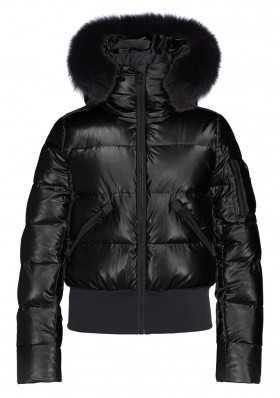 Damska kurtka zimowa Goldbergh Bombardino Jacket Real Fur Black