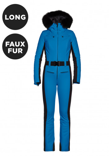 Goldbergh Parry ski suit faux border LONG electric blue