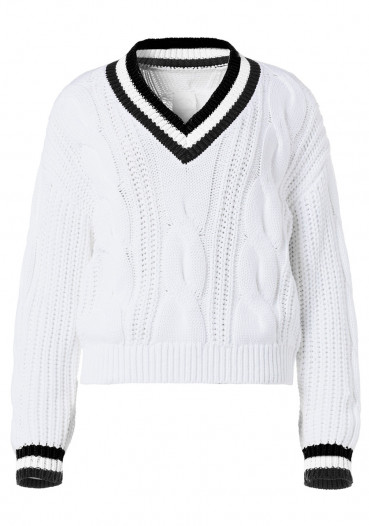 detail Goldbergh Cable Knit Sweater Black/White