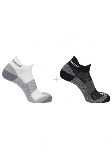detail Salomon Ponožky Aero Ankle 2-Pack Black/White