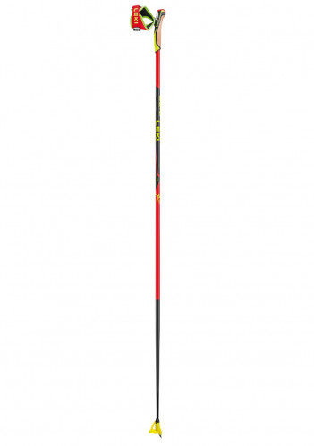 Leki HRC max, bright red-neonyellow-carbon structure