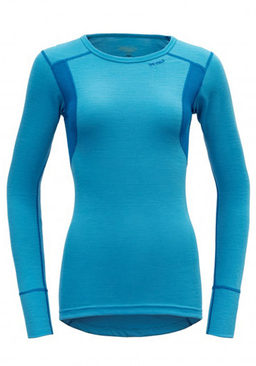 detail Damska koszulka Devold Hiking Woman Shirt Malibu/Skydiver