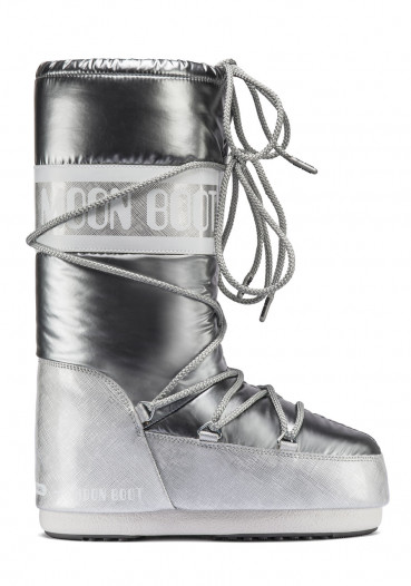 detail Damskie śniegowce Moon Boot Icon Pillow Silver