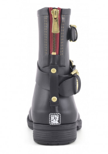 detail Colors of California Tractor sole Rubber low Boot w black