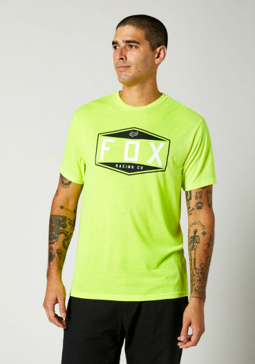 detail T-shirt męski Fox Emblem Ss Tech Tee Fluo Yellow