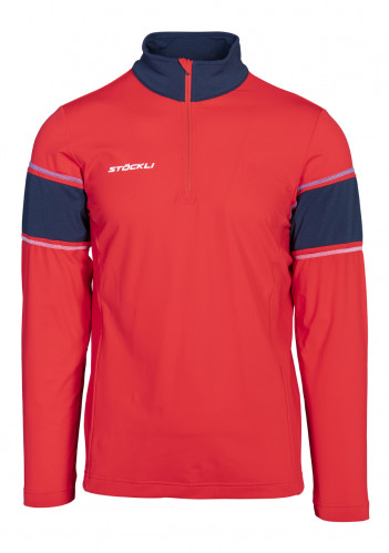 Męski golf Stöckli Funkcjonal shirt Red/Navy