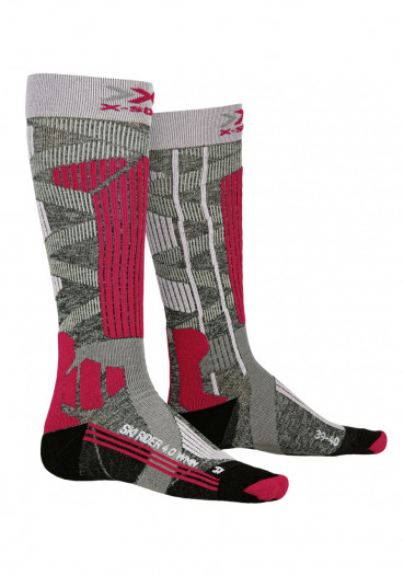 detail X-Socks® Ski Rider 4.0 Wmn Stone Grey Melange/Pink