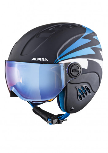 Kask narciarski dla dzieci Alpina Carat LE Visor HM Blue