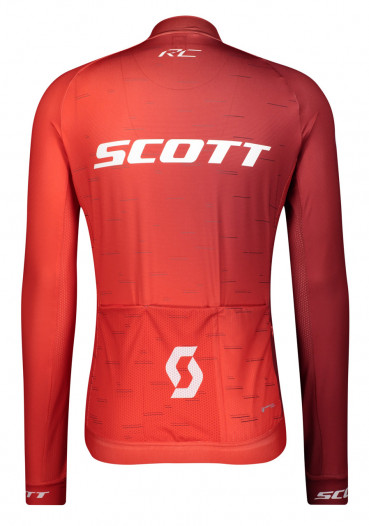 detail Męska koszulka kolarska Scott Shirt M's RC Pro l / sl Fier Rd / Whte